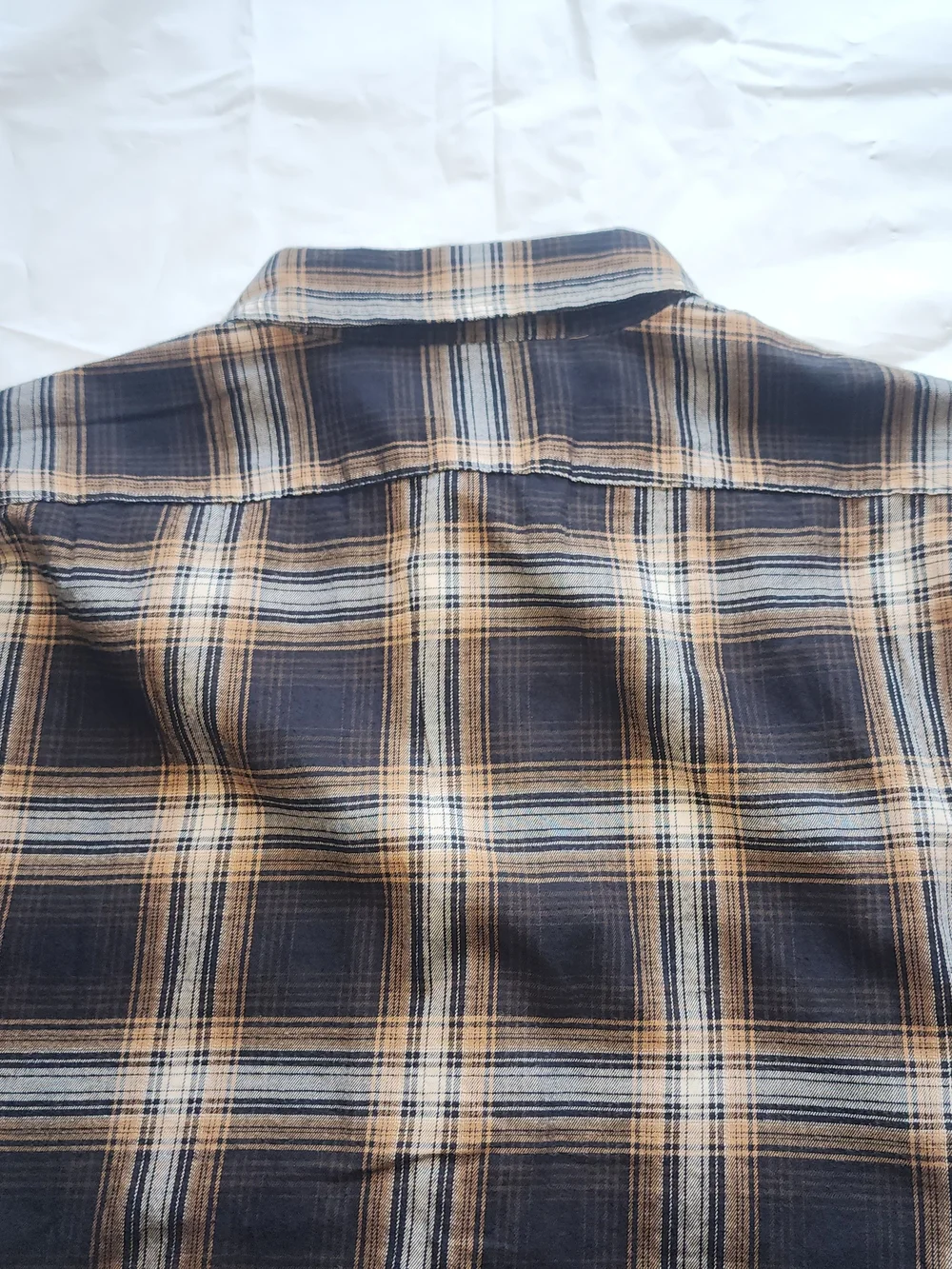 Banana Republic Men's  Plaid Long-Sleeve Button-Up Shirt - Brown/Black Large